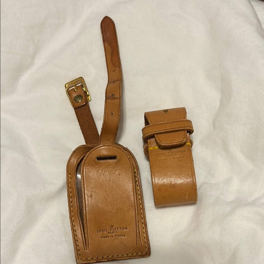 Louis Vuitton Tan Leather Luggage Set